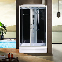 Душевая кабина River VITIM 120/80/24 ТН средний поддон, тонированные стекла, с гидромассажем 74283