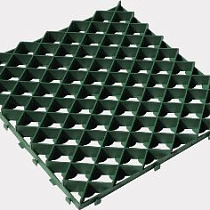 Газонная решетка 60*60 ромб пластиковая зеленая 02164