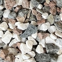 Мраморная крошка микс 3 цвета, фр.10-20мм (белая,черная,розовая) 74088