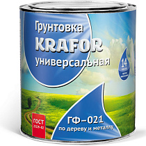 Грунт KRAFOR ГФ-021, красно-коричневый, 6 кг 36476