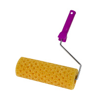 Валик структурный поролон ГОРОШЕК D80/230мм бюгель 6 мм в сборе Krafor 089-0250 64409