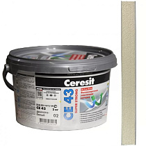 Затирка №02 CE 43 ДЫМЧАТО-БЕЛАЯ  ведро 2кг "CERESIT" 68055