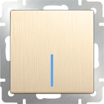 Выключатель одноклавишный с подсветкой (шампань рифленый) W1110110 WERKEL 59974