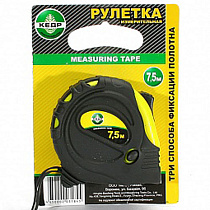Рулетка желтый обрезин. корпус 7,5м "КЕДР " 016-0725 48763