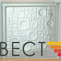 Стеклоблок "Губка" бесцветный 19*19*8 см. Glass Block Clear 1919/8 Sponge 67543