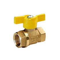 Кран лат.шаровый газовый Ду 20 бабочка (11б27п) 38570