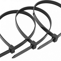 Хoмyты cтяжныe плacтикoвыe 8,0x200 (100шт) (черные) 44506