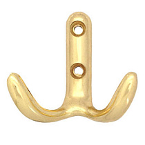 Крючок-вешалка 2-рожковый усиленный (хром) 69253