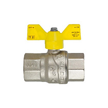 Кран шаровый VALGAS (газ) 1/2" г/г бабочка 06056