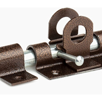 Засов накладной  ДЕЛГА с проушиной (медь) 71046