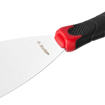 Шпатель ЗУБР "МАСТЕР", профилированное нержавеющее полотно, 2к ручка, 80мм 46440